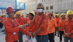 高溫慰問赴工地，炎炎夏日送清涼